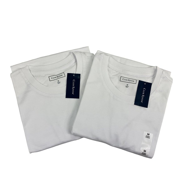 Club Room Other - Club Room Mens 2-Pack Solid Crewneck Short Sleeve T-Shirt White M